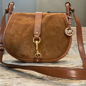 Michael Kors Jamie Suede/Leather Crossbody Bag
